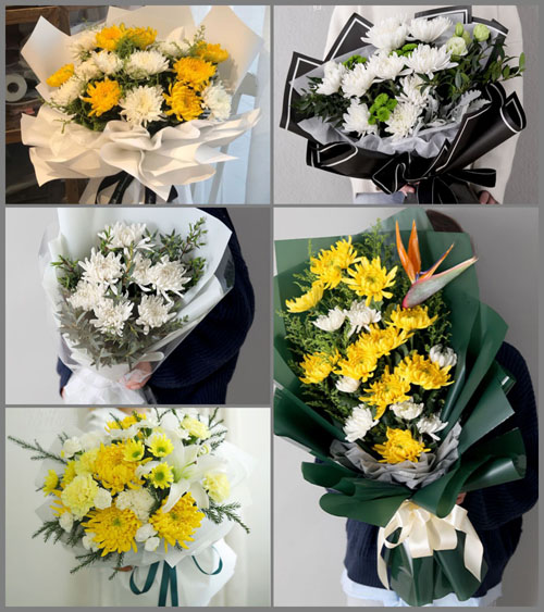 山东莱芜钢城区艾山街道清泉岭村白事花束代送